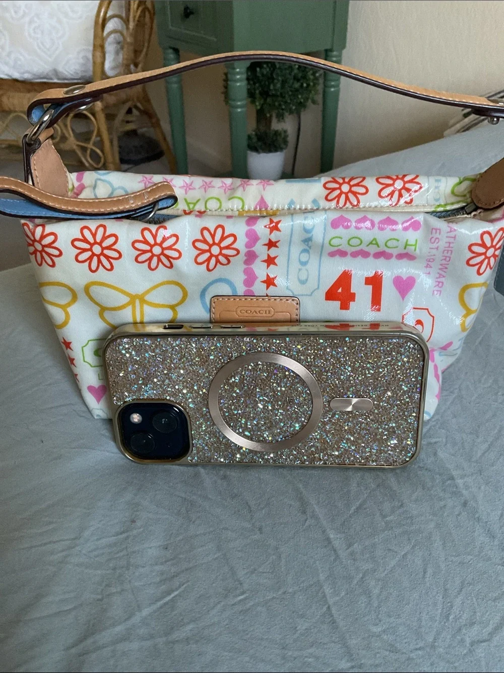 Coach Graffiti doodle print demi bag